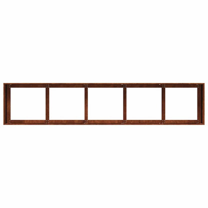 Planteringskärl rostig 200x40x40 cm väderbeständigt stål