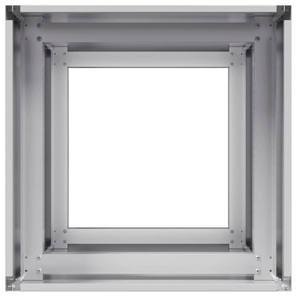 Planteringskärl 40x40x80 cm galvaniserat stål