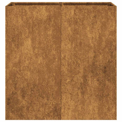 Planteringskärl rostig 80x40x80 cm väderbeständigt stål