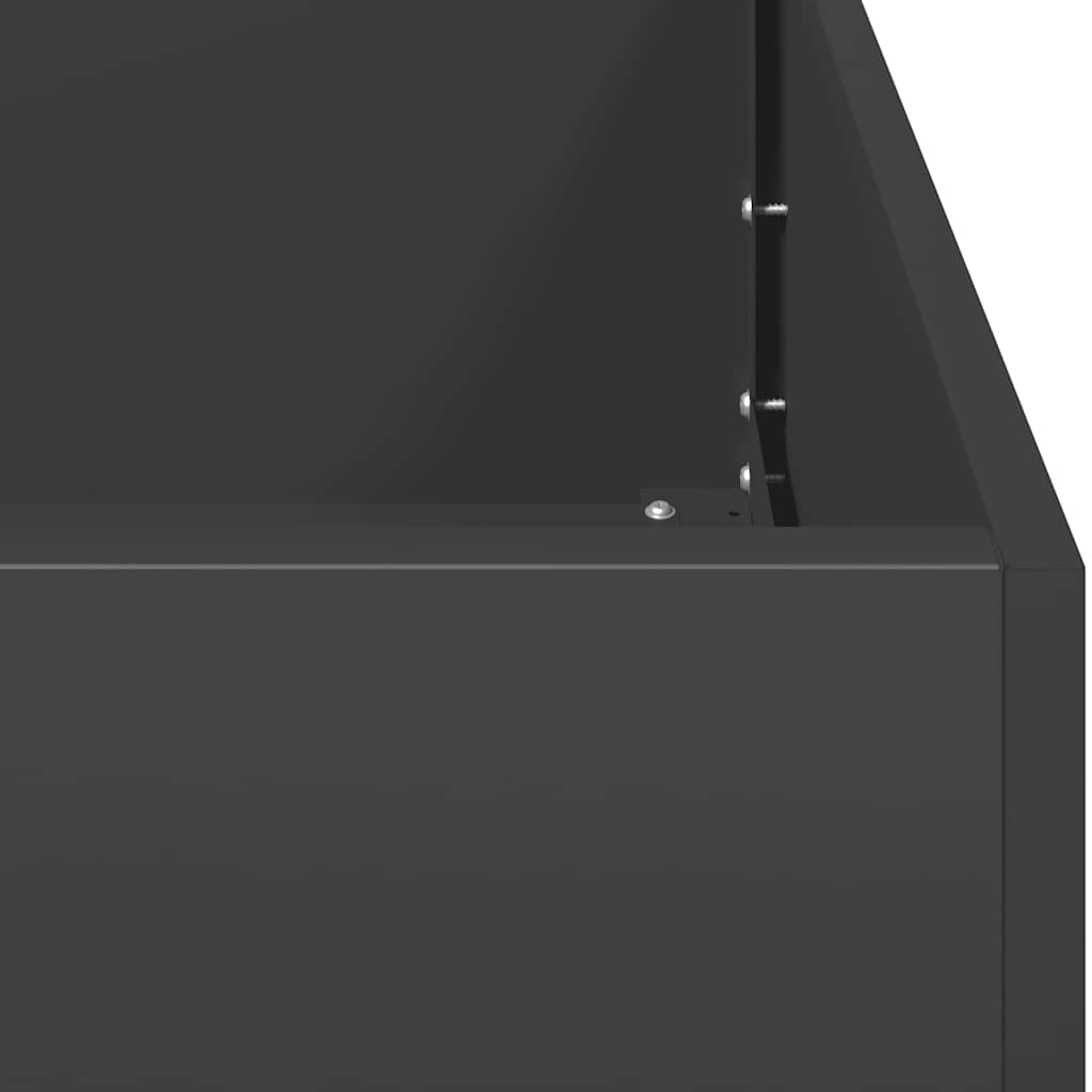 Planteringskärl svart 40x80x40 cm kallvalsat stål