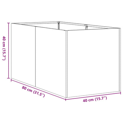 Planteringskärl 40x80x40 cm rostfritt stål