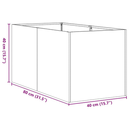 Planteringskärl rostig 40x80x40 cm väderbeständigt stål