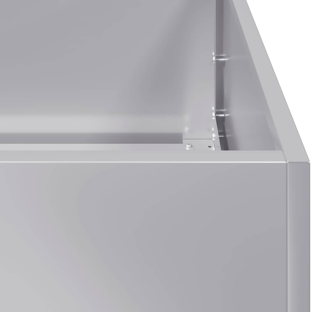 Planteringskärl 80x80x40 cm galvaniserat stål