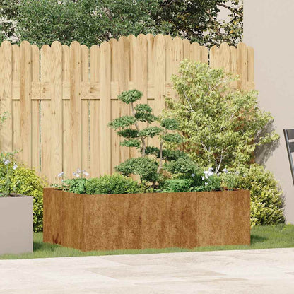 Planteringskärl rostig 120x80x40 cm väderbeständigt stål