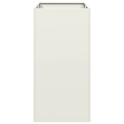 Planteringskärl vit 40x80x80 cm stål
