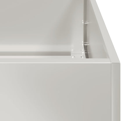 Planteringskärl 80x80x30 cm rostfritt stål