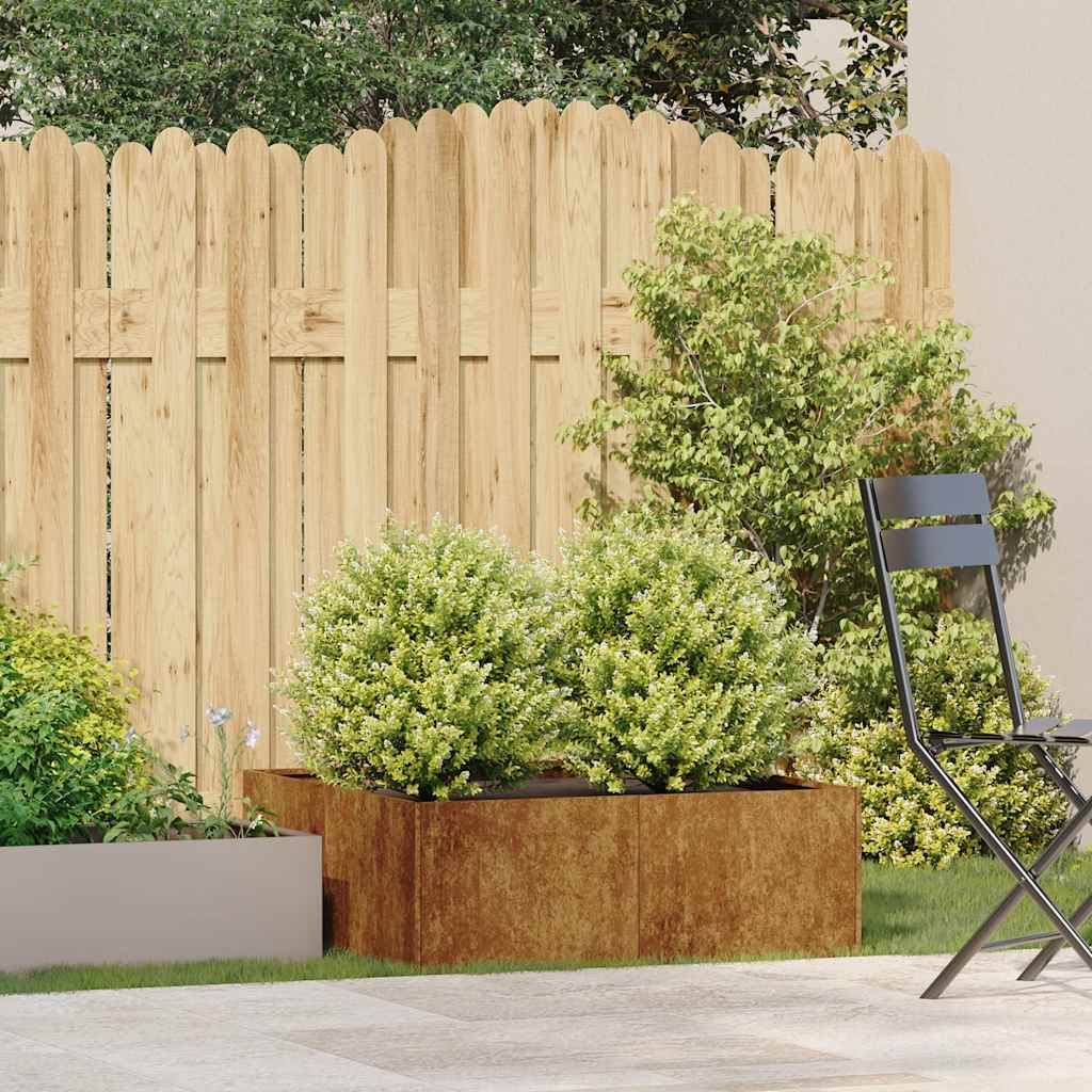 Planteringskärl rostig 80x80x30 cm väderbeständigt stål