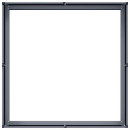 Planteringskärl antracit 100x100x30 cm stål