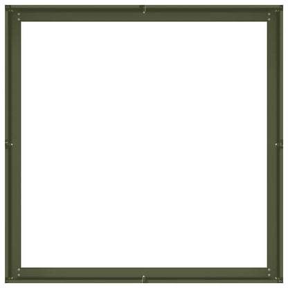 Planteringskärl olivgrön 100x100x30 cm stål