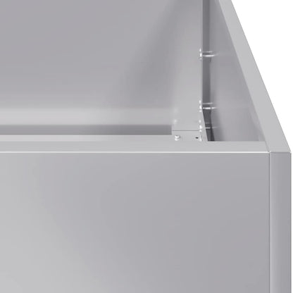 Planteringskärl 100x100x30 cm galvaniserat stål