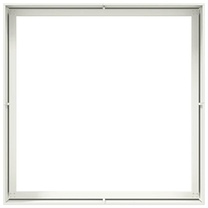 Planteringskärl vit 100x100x40 cm stål