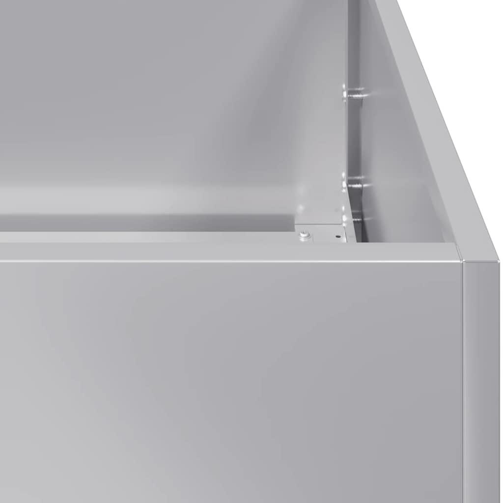 Planteringskärl 100x100x40 cm galvaniserat stål