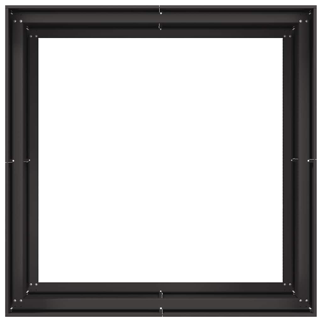 Planteringskärl svart 100x100x80 cm stål