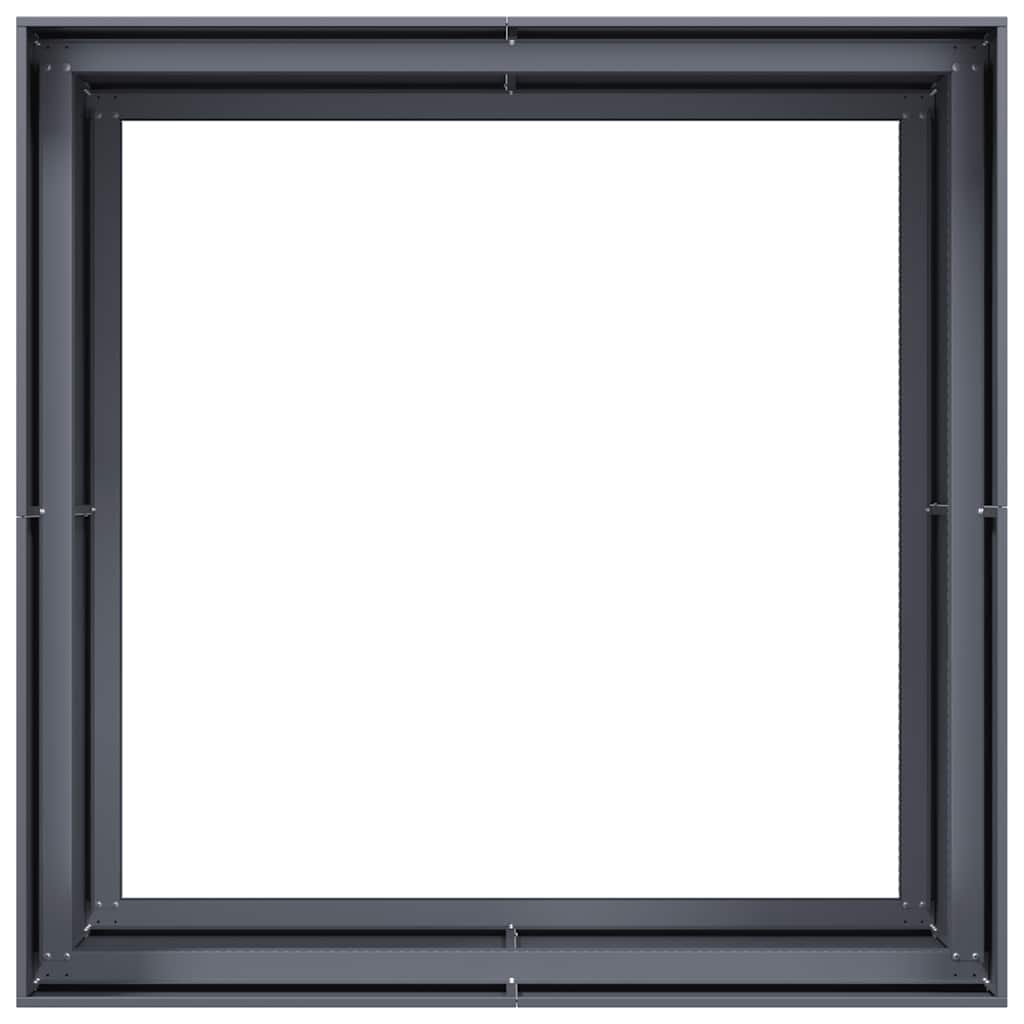 Planteringskärl antracit 100x100x80 cm stål