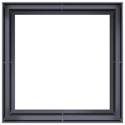 Planteringskärl antracit 100x100x80 cm stål