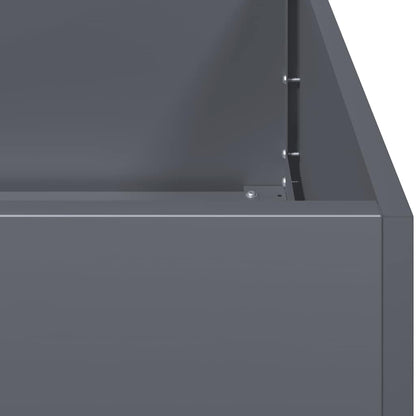 Planteringskärl antracit 100x100x80 cm stål