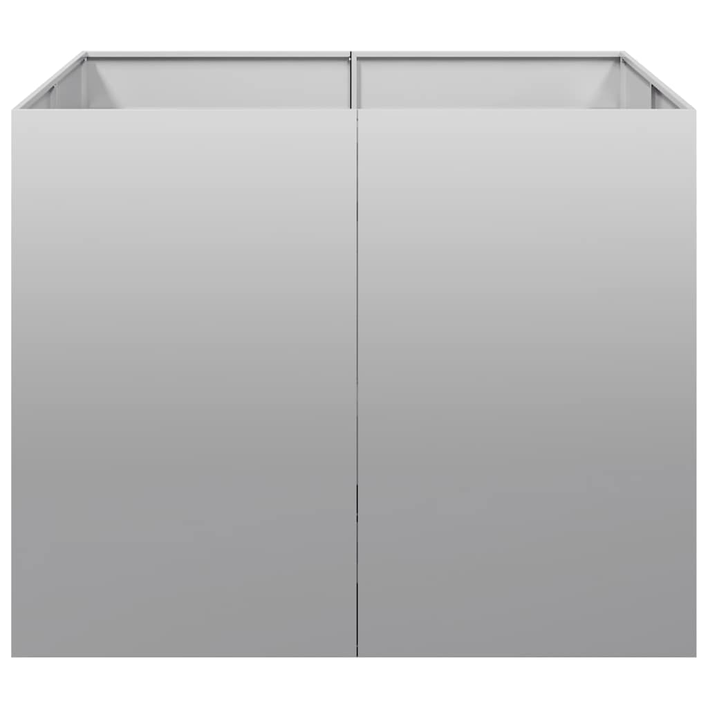 Planteringskärl 100x100x80 cm galvaniserat stål