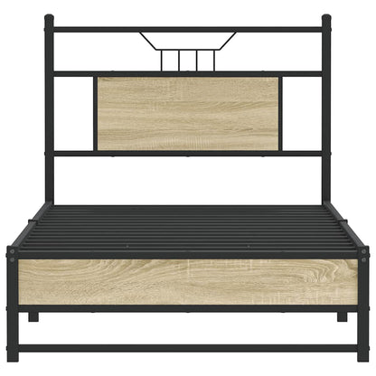 Sängram utan madrass sonoma-ek 90x200 cm konstruerad trä