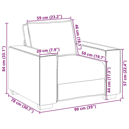 Soffstol gul 59 cm sammet