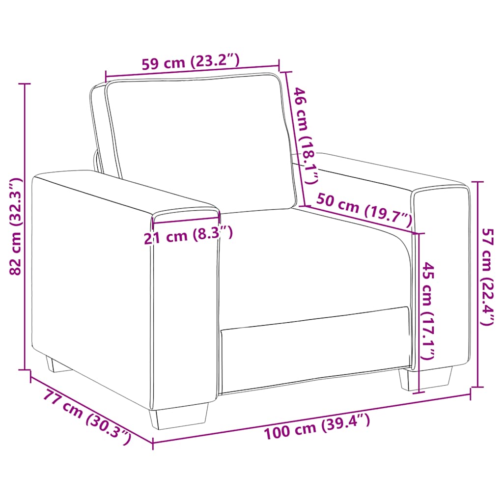 Soffstol svart 60 cm tyg