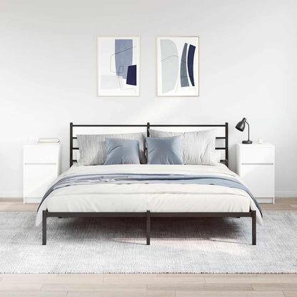 Sängbord 2 st vit 39x35x65 cm konstruerat trä