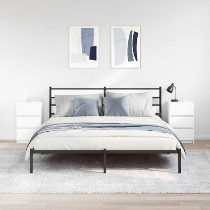 Sängbord med 3 lådor 2 st vit 39x35x65 cm