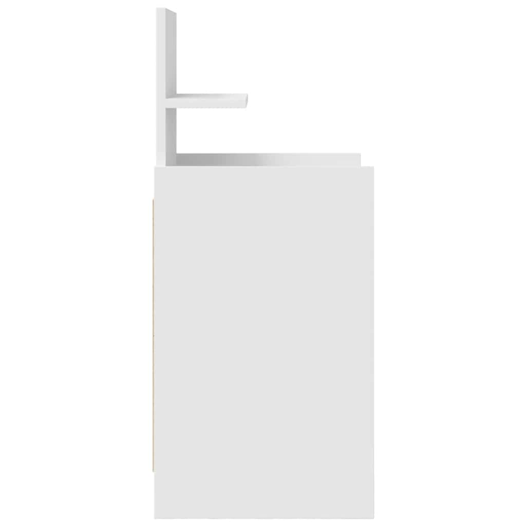 Sängskåp med 2 lådor 2 st vit 38x34x80 cm