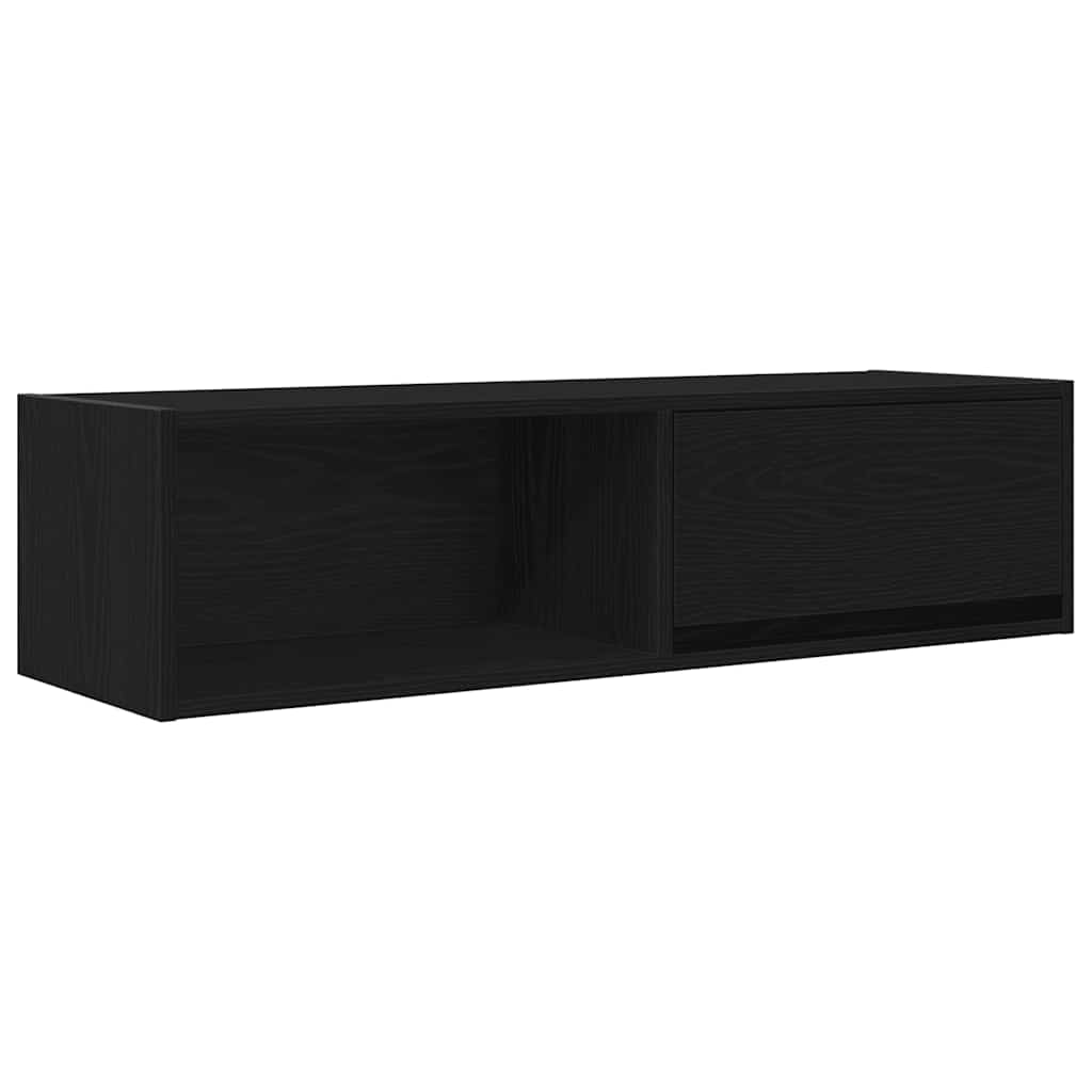 TV-bänkar 2 st svart ek 100x31x25,5 cm konstruerat trä