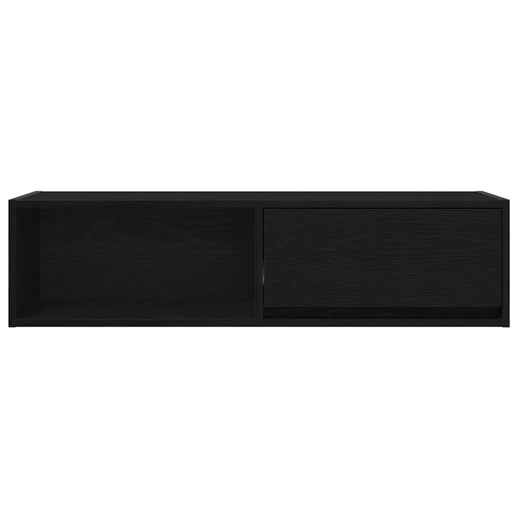 TV-bänkar 2 st svart ek 100x31x25,5 cm konstruerat trä