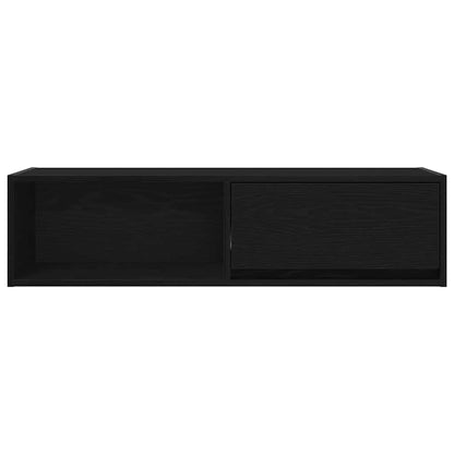 TV-bänkar 2 st svart ek 100x31x25,5 cm konstruerat trä