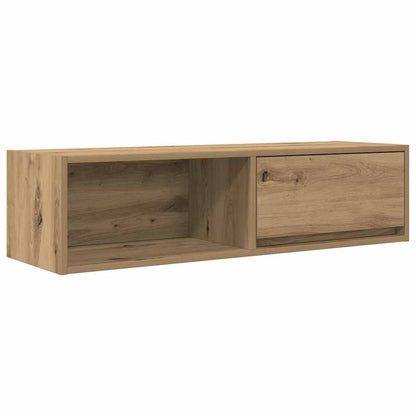 TV-bänkar 2 st hantverksmässig ek 100x31x25,5cm konstruerat trä