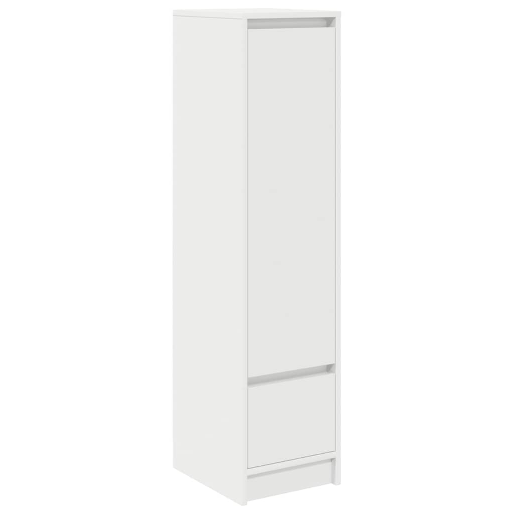 Highboard vit 29,5x34x119,5 cm konstruerat trä