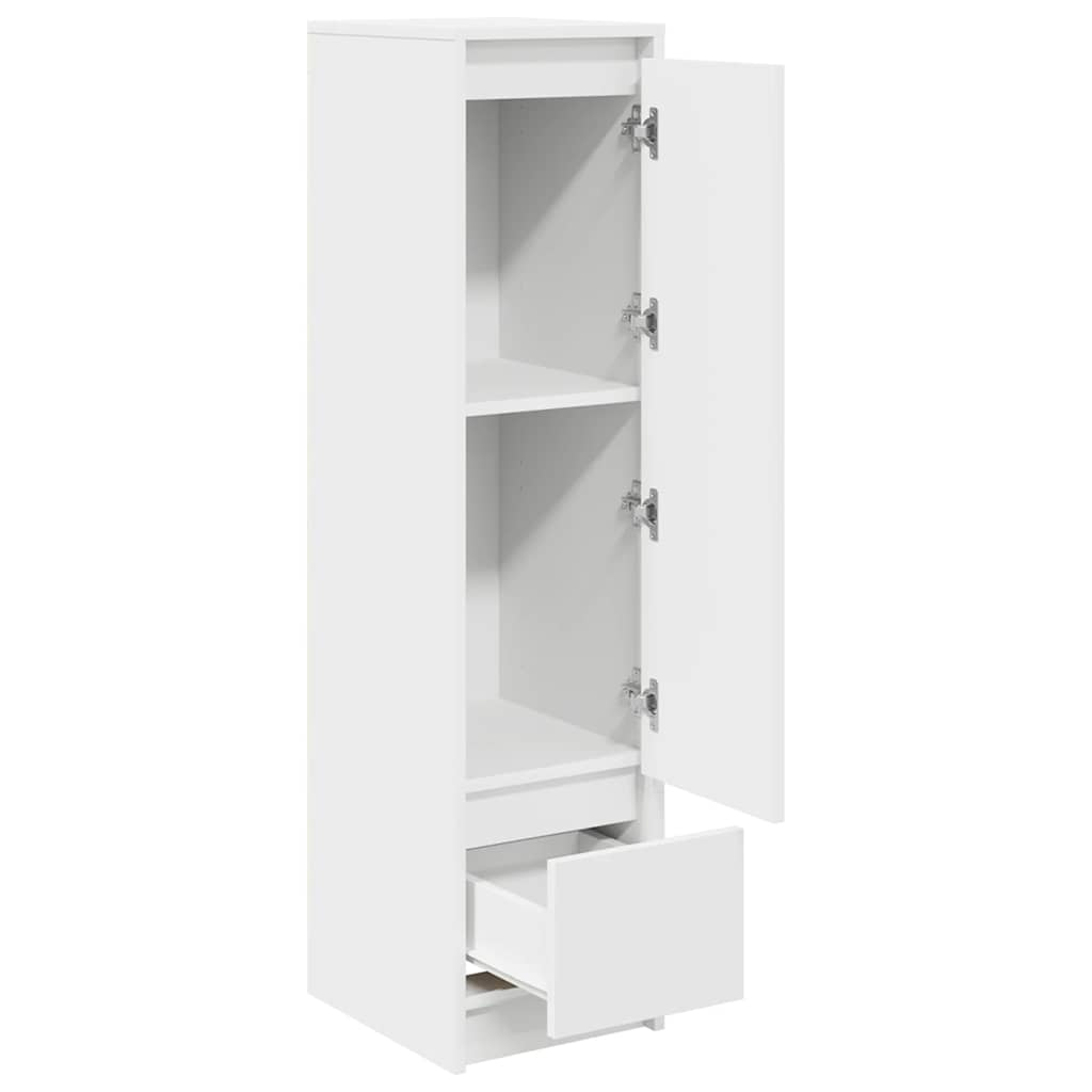 Highboard vit 29,5x34x119,5 cm konstruerat trä