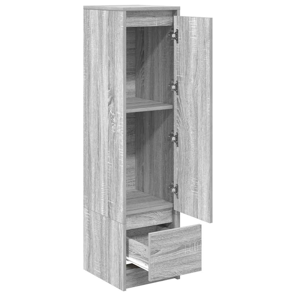 Highboard grå sonoma 29,5x34x119,5 cm konstruerat trä