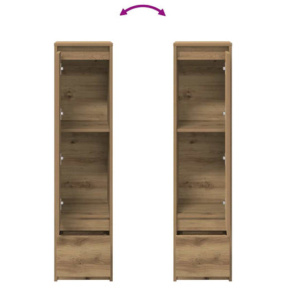 Highboard hantverksmässig ek 29,5x34x119,5 cm konstruerat trä