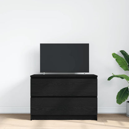 TV-bänk svart 80x35x54 cm konstruerat trä