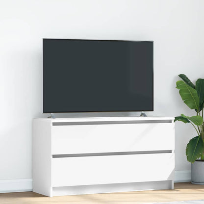 TV-bänk vit 100x35x54 cm konstruerat trä