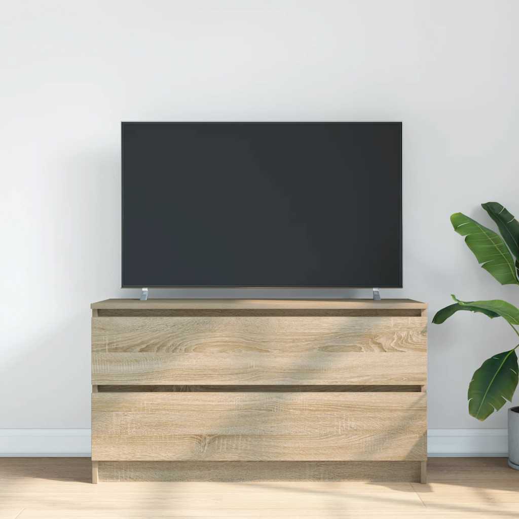 TV-bänk sonoma ek 100x35x54 cm konstruerat trä