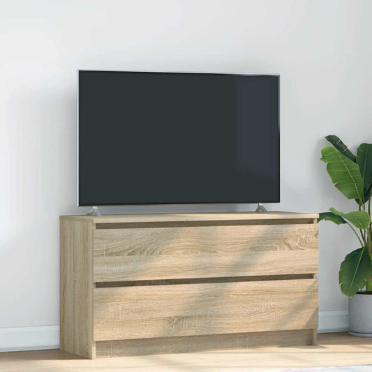 TV-bänk sonoma ek 100x35x54 cm konstruerat trä