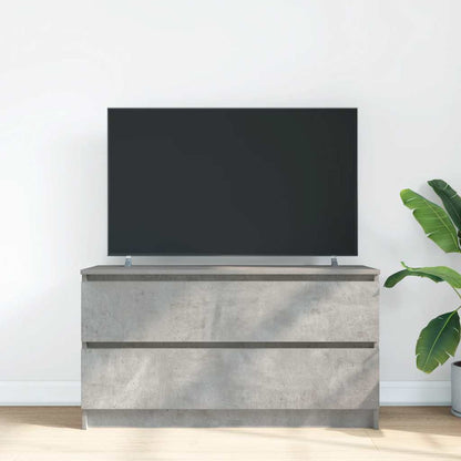 TV-bänk betonggrå 100x35x54 cm konstruerat trä