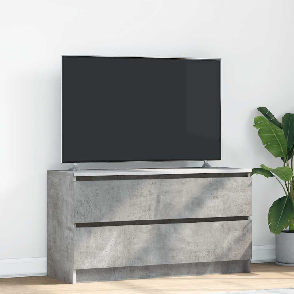 TV-bänk betonggrå 100x35x54 cm konstruerat trä