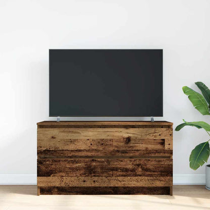 TV-bänk gammalt trä 100x35x54 cm konstruerat trä