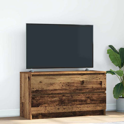 TV-bänk gammalt trä 100x35x54 cm konstruerat trä