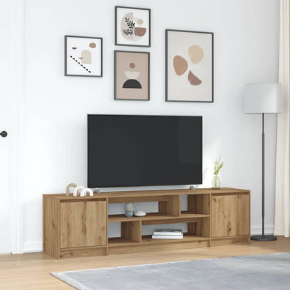 TV-bänk hantverksmässig ek 188,5x41x50 cm konstruerat trä