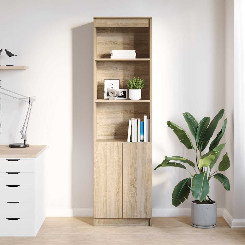 Highboard Sonoma ek 50x35x180 cm konstruerat trä