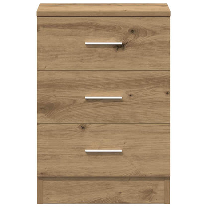 Sängbord 2 st artisan ek 38x35x55 cm konstruerat trä