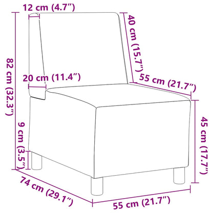 Soffstol brun 55 cm tyg