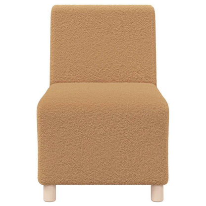 Soffstol beige 55 cm lockigt ullliknande tyg