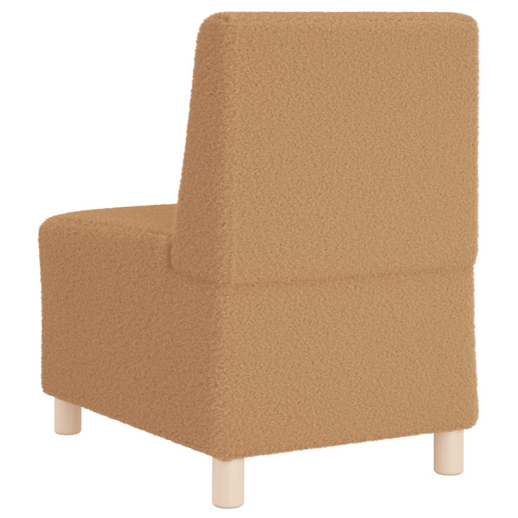 Soffstol beige 55 cm lockigt ullliknande tyg