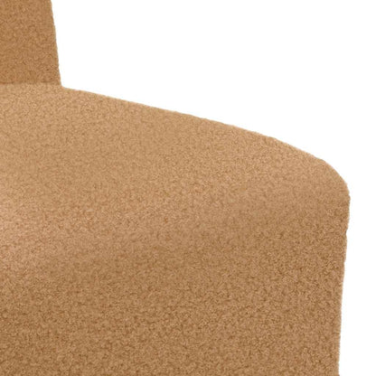 Soffstol beige 55 cm lockigt ullliknande tyg